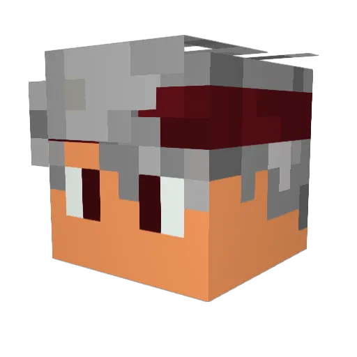 Ze0ox Minecraft avatar head, 3D render
