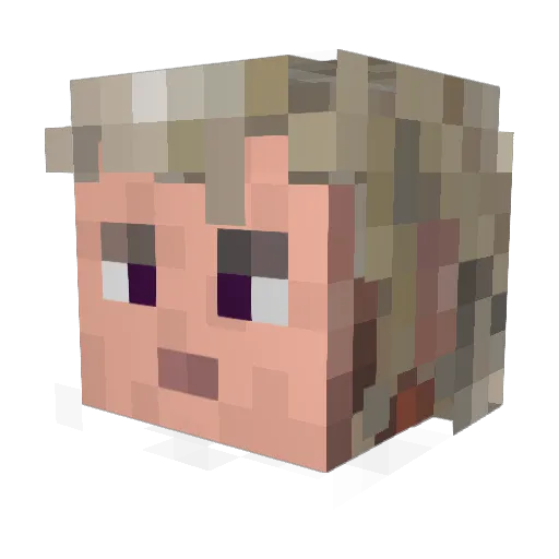 Ze2ZaR Minecraft avatar head, 3D render