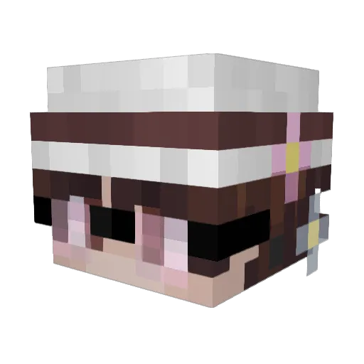 Ze5ty Minecraft avatar head, 3D render