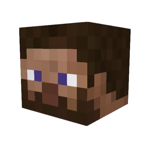 ZeBurg Minecraft avatar head, 3D render