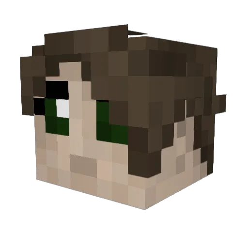 ZeCodei Minecraft avatar head, 3D render