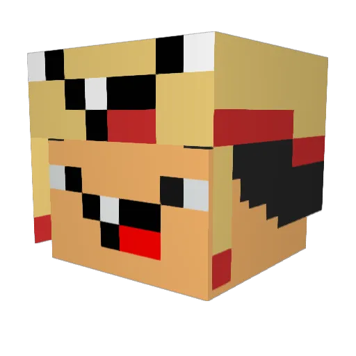 ZeDoOco Minecraft avatar head, 3D render