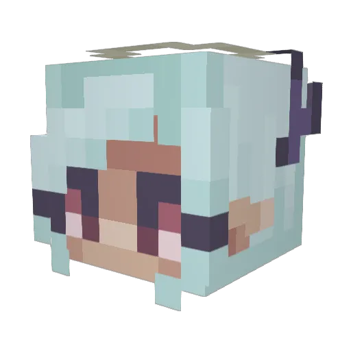 ZeFious Minecraft avatar head, 3D render