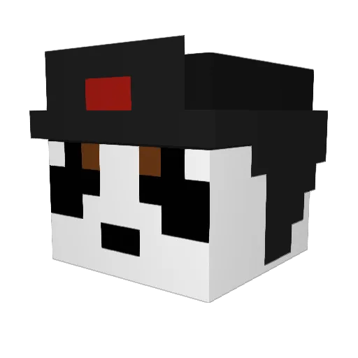 ZeHaunting Minecraft avatar head, 3D render