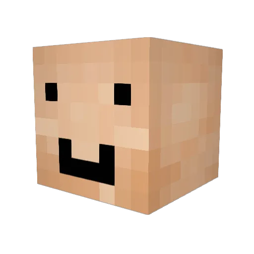 ZeKebradinha Minecraft avatar head, 3D render