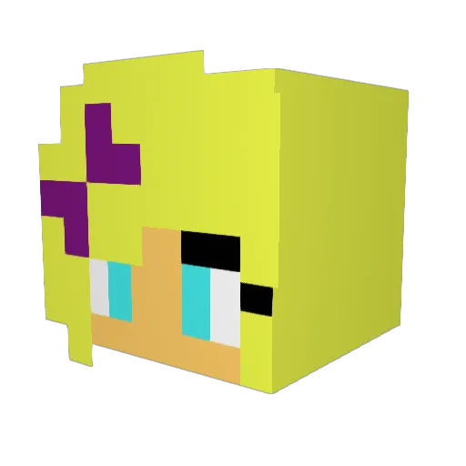 ZeMoller Minecraft avatar head, 3D render