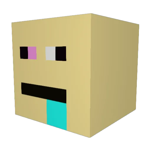 ZeNainP Minecraft avatar head, 3D render