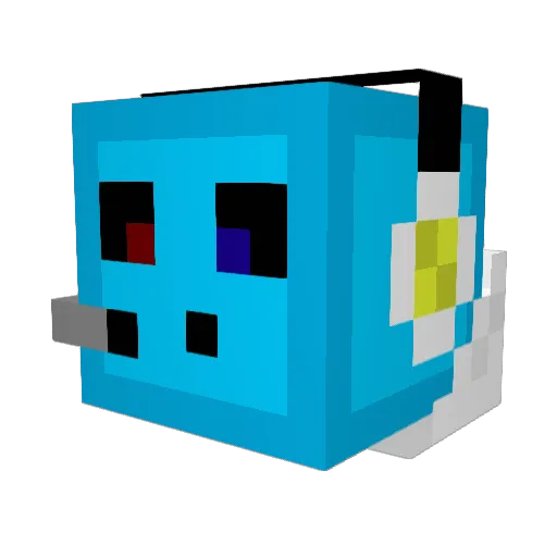ZeNexi Minecraft avatar head, 3D render