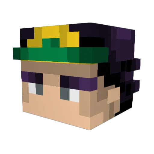 ZeNinja864 Minecraft avatar head, 3D render