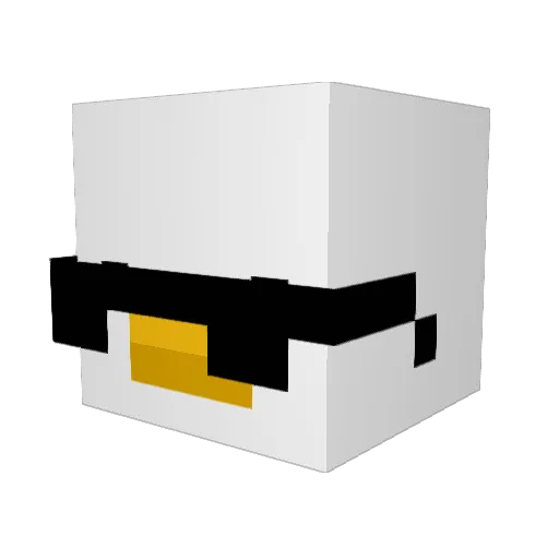 ZeNxD0 Minecraft avatar head, 3D render
