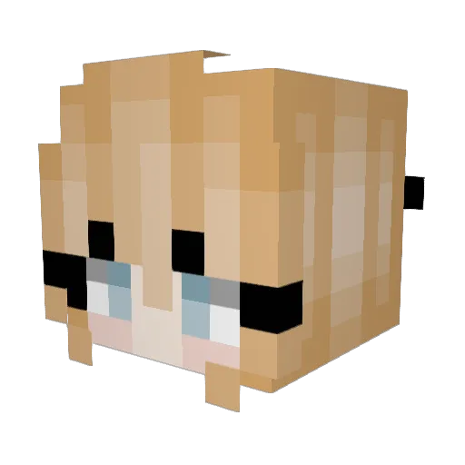 ZePengin Minecraft avatar head, 3D render