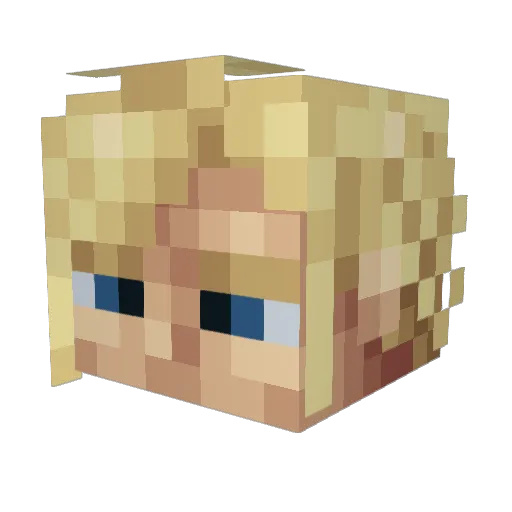ZePhier88 Minecraft avatar head, 3D render