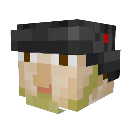 ZePriceIsFalse Minecraft avatar head, 3D render