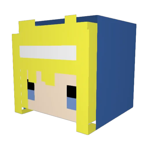 ZeR0912 Minecraft avatar head, 3D render