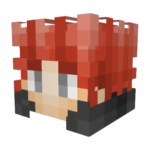 ZeRaptor Minecraft avatar head, 3D render