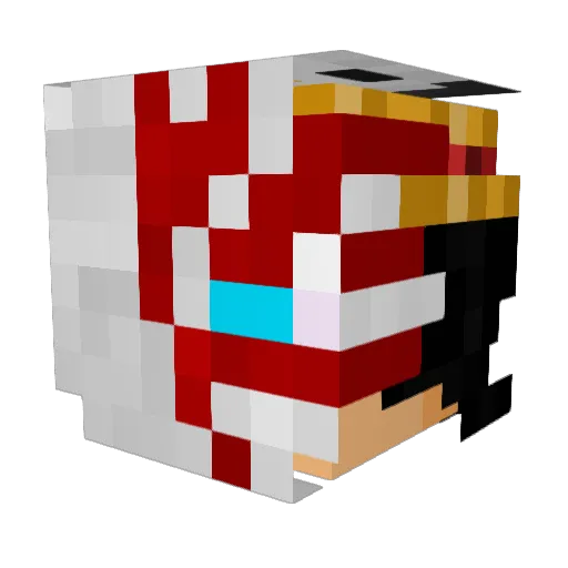 ZeRelaw Minecraft avatar head, 3D render