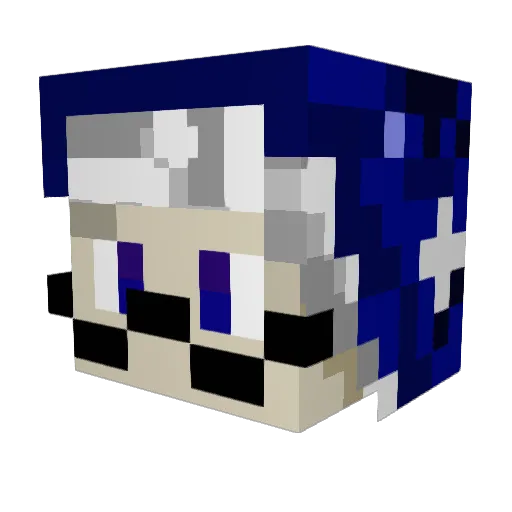 ZeRo_Complex Minecraft avatar head, 3D render