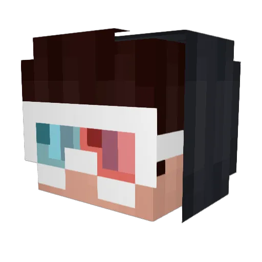 ZeRq2f Minecraft avatar head, 3D render