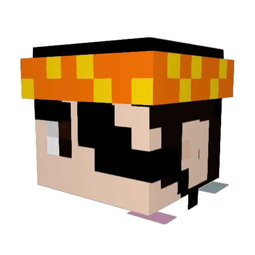 ZeSPICYPenguin Minecraft avatar head, 3D render