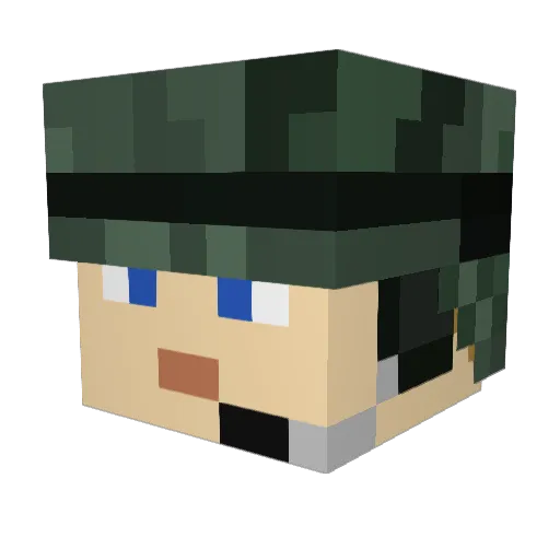 ZeSilverWizard Minecraft avatar head, 3D render