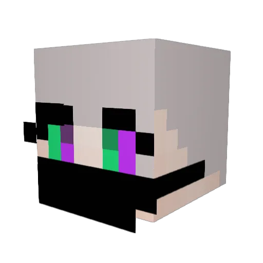 ZeSmolNeko Minecraft avatar head, 3D render