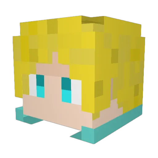 ZeWikHn Minecraft avatar head, 3D render
