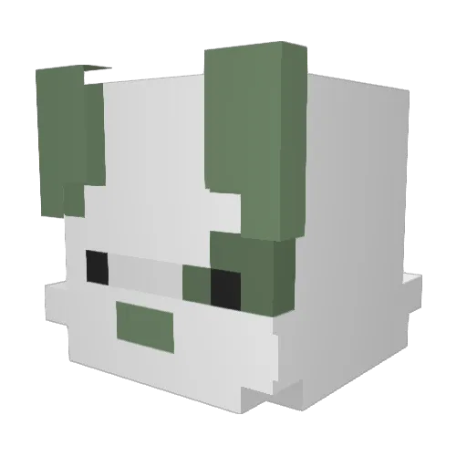 Ze_0e Minecraft avatar head, 3D render