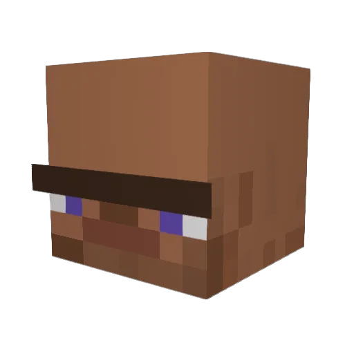 Ze_Bomba Minecraft avatar head, 3D render
