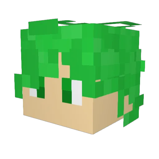 Ze_G Minecraft avatar head, 3D render