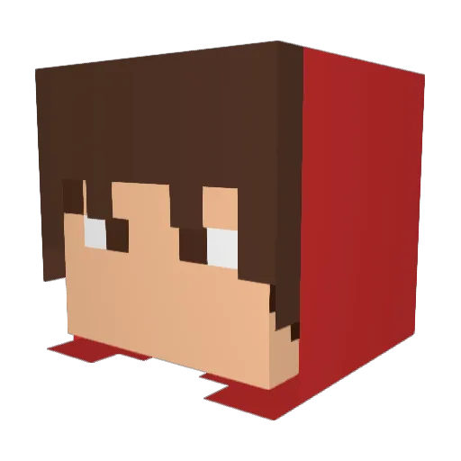 Ze_Gamingz Minecraft avatar head, 3D render