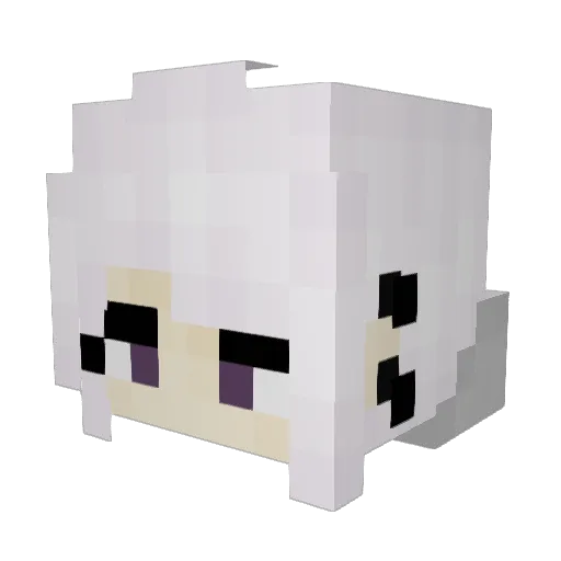 Ze_Ghost Minecraft avatar head, 3D render
