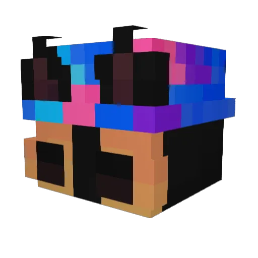 Ze_Jakmaya Minecraft avatar head, 3D render