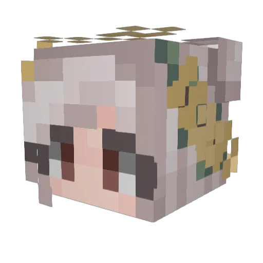 Zea4 Minecraft avatar head, 3D render