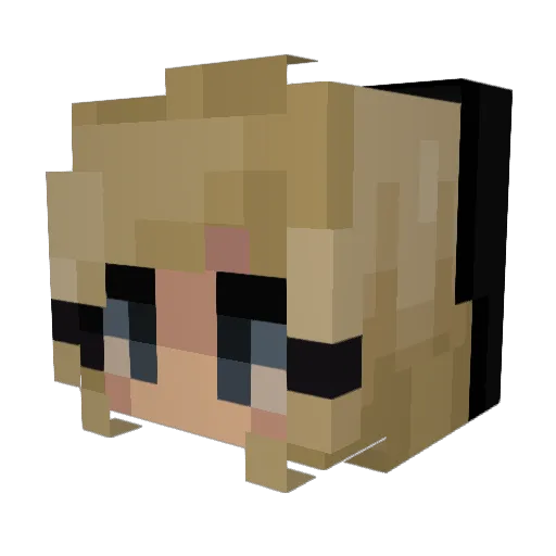 ZeaBea Minecraft avatar head, 3D render