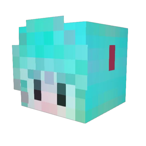 Zea_Akari Minecraft avatar head, 3D render