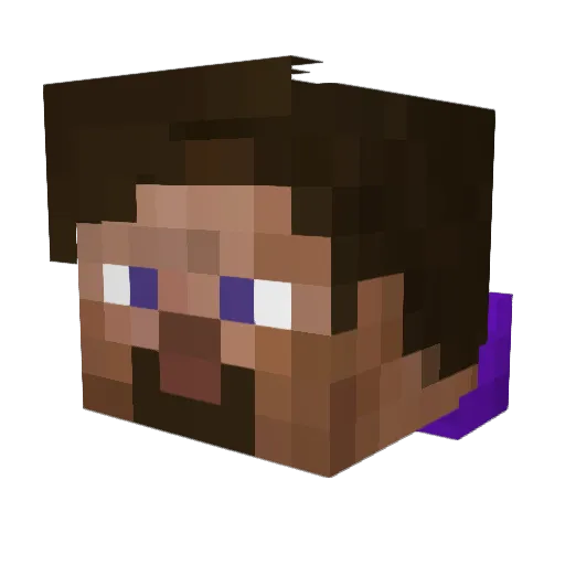 Zeaid Minecraft avatar head, 3D render