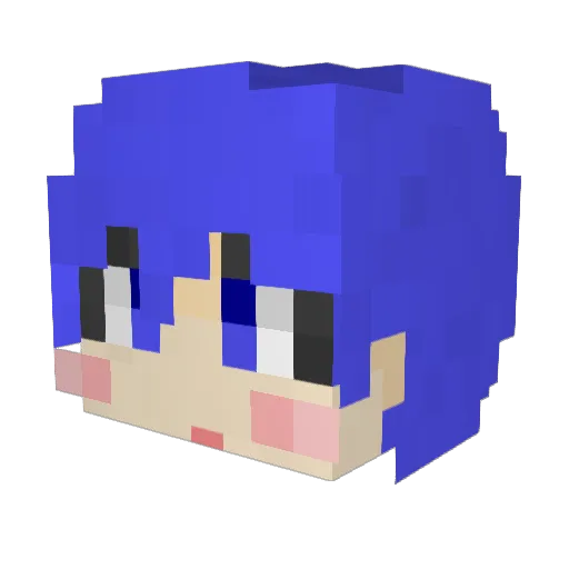 Zeak_Fed Minecraft avatar head, 3D render