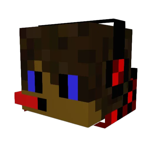 ZealNix Minecraft avatar head, 3D render