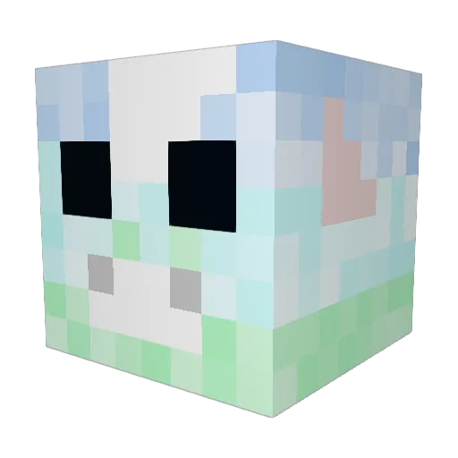 Zeali69 Minecraft avatar head, 3D render