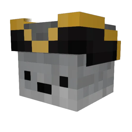 Zealian Minecraft avatar head, 3D render