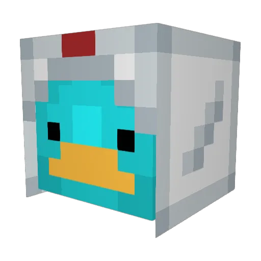 Zealotes Minecraft avatar head, 3D render