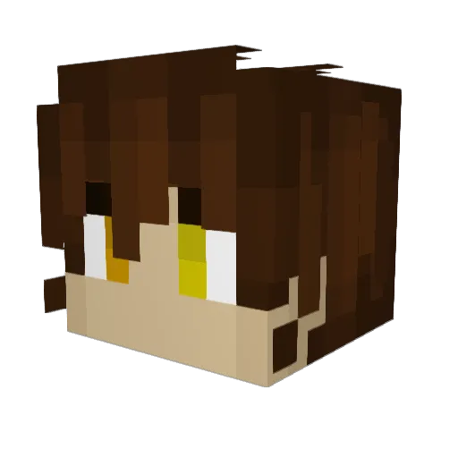 ZealousMuse Minecraft avatar head, 3D render