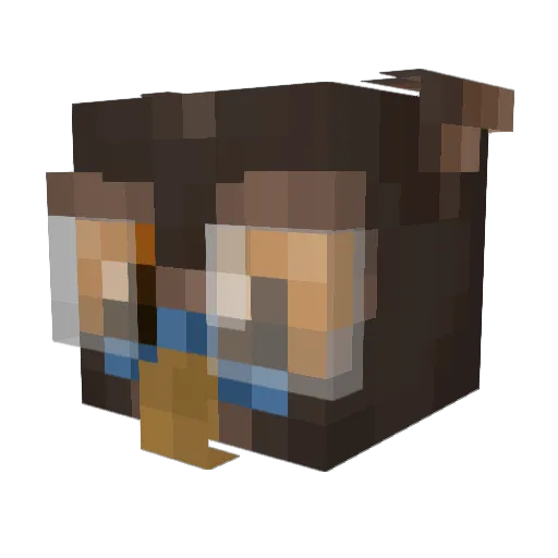Zeaolous Minecraft avatar head, 3D render