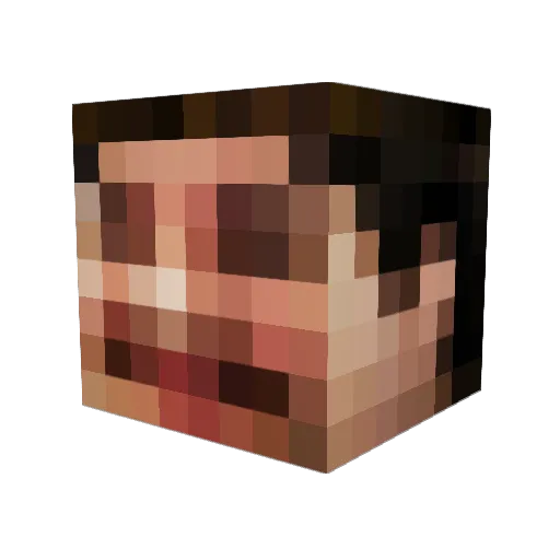 Zearkey Minecraft avatar head, 3D render