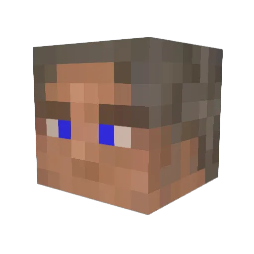 Zeautti Minecraft avatar head, 3D render