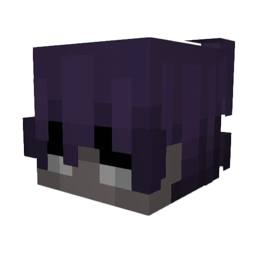Zebaiit Minecraft avatar head, 3D render