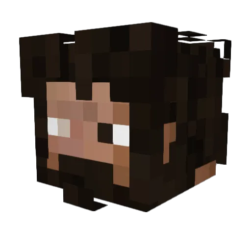 Zebbelille_ Minecraft avatar head, 3D render