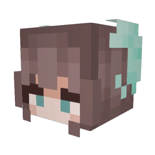 Zebbens Minecraft avatar head, 3D render