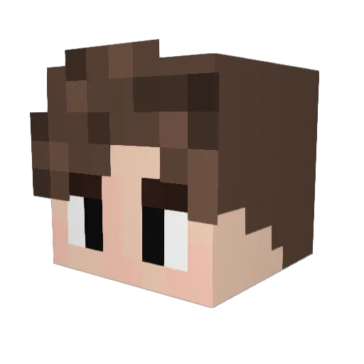ZebbyEasty Minecraft avatar head, 3D render