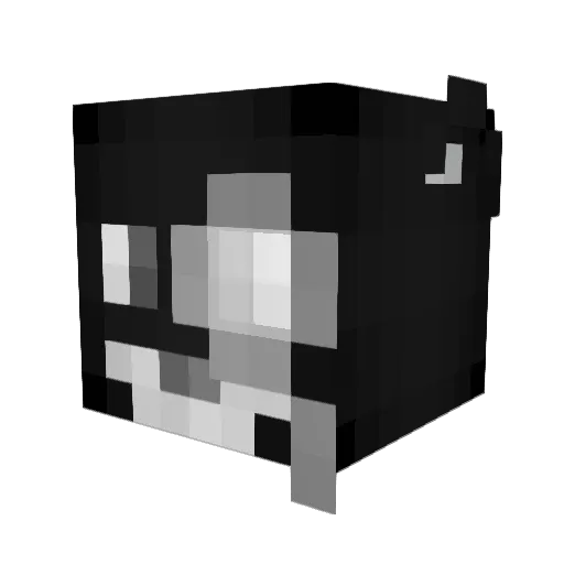Zebens Minecraft avatar head, 3D render